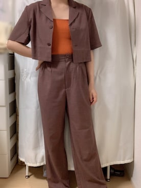 「CLEA（クレア）のアイテム（キャミソール）」を使った、nenecoordinateさん（レディース・156cm）の秋コーディネート