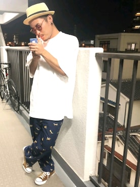 「タバコ」｜「アイテム（財布/小物）」を使った、Mackyさん（メンズ・169cm）の夏コーディネート