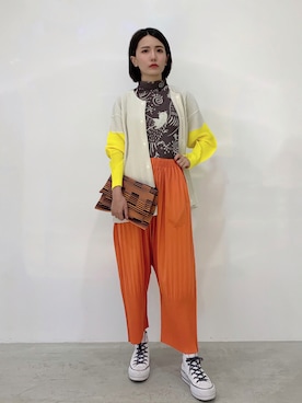 「HOMME PLISSE ISSEY MIYAKE（オムプリッセイッセイミヤケ）のアイテム（その他アウター）」を使った、Ab K.さん（レディース・158cm）の夏コーディネート