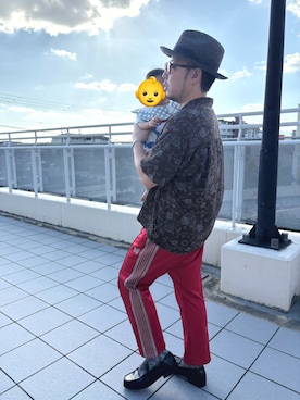 「CA4LA（カシラ）のアイテム（帽子）」を使った、ホイコータローさん（メンズ・171cm）の秋コーディネート