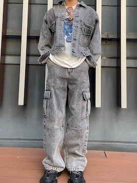「nissen（ニッセン）のアイテム（ジャケット/アウター）」を使った、umnvwvnmuさん（メンズ・168cm）の夏コーディネート