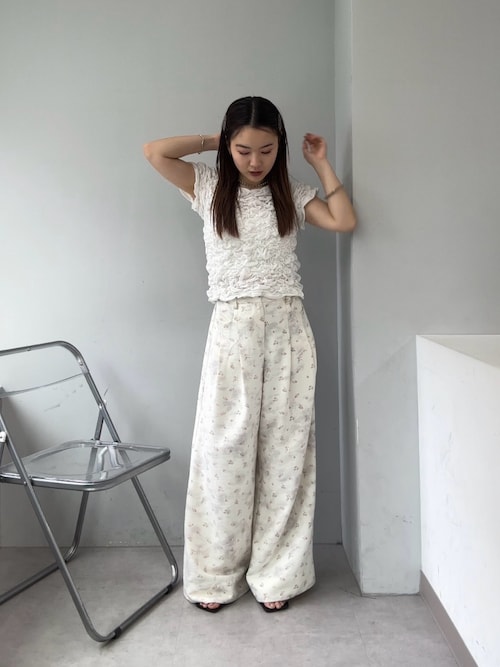 新品misticポンチョ、パンツ セール】フラワータックパンツ（その他パンツ）｜mystic（ミスティック