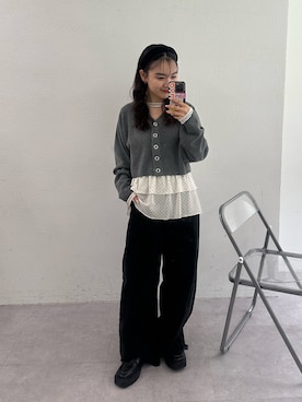 「アイテム（カチューシャ）」を使った、hamada.さん（レディース・153cm）の秋コーディネート