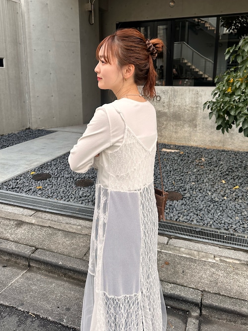 mystic ワンピース レースパッチワークワンピース : ZOZOTOWN