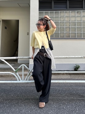 「アイテム（タンクトップ）」を使った、hamada.さん（レディース・153cm）の夏コーディネート