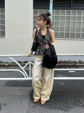 「mystic（ミスティック）のアイテム（テーラードジャケット）」を使った、hamada.さん（レディース・153cm）の春コーディネート