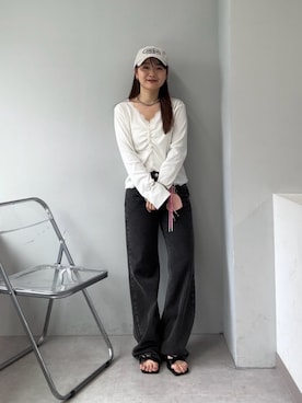「mystic（ミスティック）のアイテム（シューズ）」を使った、hamada.さん（レディース・153cm）の春コーディネート