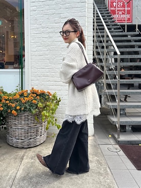 「mystic（ミスティック）のアイテム（ワンピース）」を使った、hamada.さん（レディース・153cm）の秋コーディネート