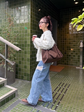 「mystic（ミスティック）のアイテム（ニット/セーター）」を使った、hamada.さん（レディース・153cm）の秋コーディネート