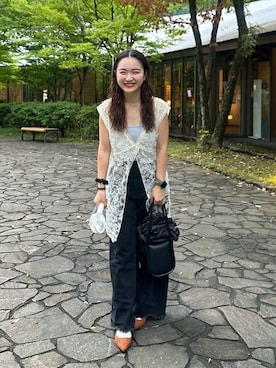 「アイテム（タンクトップ）」を使った、hamada.さん（レディース・153cm）の秋コーディネート