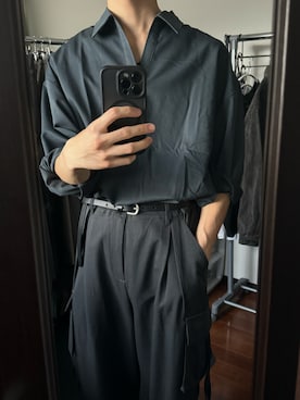 「アイテム（カーゴパンツ）」を使った、りょうさん（骨格ナチュラル・メンズ・173cm）の秋コーディネート