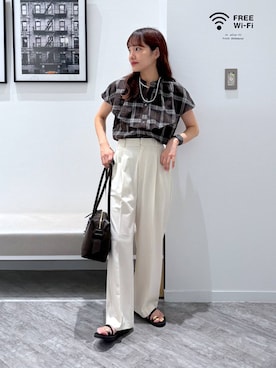 「アイテム（ネックレス）」を使った、オカピさん（レディース・154cm・30代）の夏コーディネート