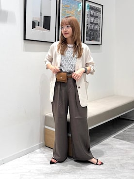 「LOWRYS FARM（ローリーズファーム）のＥＹＥＷＥＡＲ　128533（メガネ、その他）」を使った、オカピさん（レディース）の夏コーディネート