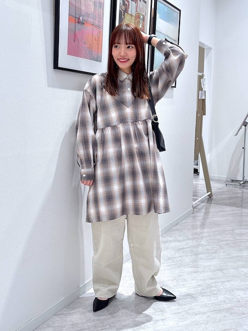 グローバルワーク バレルレッグデニム ライトベージュ Lサイズ グローバルワーク バレルレッグデニム ライトベージュ Lサイズ