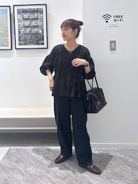 「アイテム（ローファー）」を使った、オカピさん（レディース・154cm・30代）の夏コーディネート