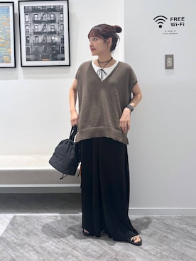 「アイテム（チョーカー）」を使った、オカピさん（レディース・154cm・30代）の夏コーディネート