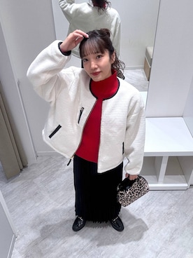 「アイテム（ブルゾン）」を使った、オカピさん（レディース・154cm・30代）の秋コーディネート