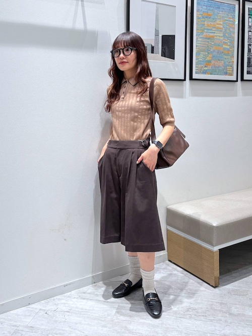 madameHクローゼット　コットンニット　アンサンブル MATINEE LINE/ニットポロプルオーバー5分袖/646674（ニット/セーター