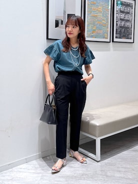 「アイテム（パンツ）」を使った、オカピさん（レディース・154cm・30代）の夏コーディネート