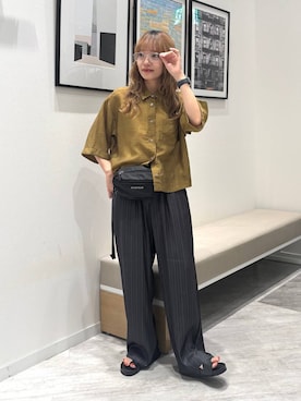 「LOWRYS FARM（ローリーズファーム）のＥＹＥＷＥＡＲ　128533（メガネ、その他）」を使った、オカピさん（レディース）の夏コーディネート