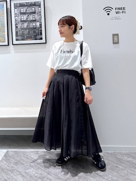 「アイテム（ネックレス）」を使った、オカピさん（レディース・154cm・30代）の夏コーディネート