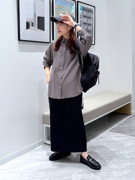 「アイテム（バックパック/リュック）」を使った、オカピさん（レディース・154cm・30代）の秋コーディネート