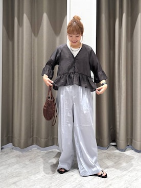 「GLOBAL WORK（グローバルワーク）のアイテム（アクセサリー）」を使った、オカピさん（レディース・154cm）の夏コーディネート