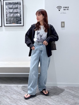 「アイテム（マウンテンパーカー）」を使った、オカピさん（レディース・154cm）の夏コーディネート