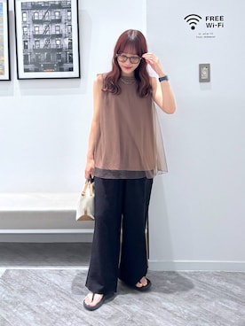 「アイテム（サングラス）」を使った、オカピさん（レディース・154cm・30代）の夏コーディネート