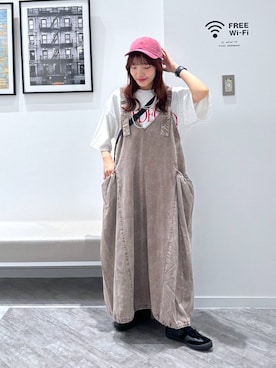 「アイテム（キャップ）」を使った、オカピさん（レディース・154cm・30代）の夏コーディネート