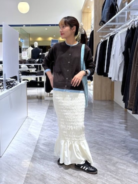 「アイテム（ヘアアクセサリー、ホワイト系）」を使った、オカピさん（レディース・154cm・30代）の秋コーディネート