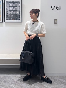 「アイテム（チョーカー）」を使った、オカピさん（レディース・154cm・30代）の夏コーディネート