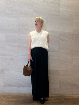 「URBAN RESEARCH ROSSO WOMEN（アーバンリサーチ　ロッソ）のウォッシャブルイージータックパンツ（その他パンツ）」を使った、imamuraemiさん（レディース・159cm）の夏コーディネート
