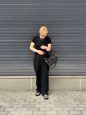 「URBAN RESEARCH(アーバンリサーチ)のnew basic WASHABLE WOOL BABY T-SHIRTS(Tシャツ/カットソー、ブルー系)」を使った、imamuraemiさん(レディース・159cm)の春コーディネート