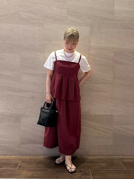「URBAN RESEARCH ROSSO WOMEN（アーバンリサーチ　ロッソ）のアイテム（スカート）」を使った、imamuraemiさん（レディース・159cm）の夏コーディネート