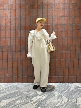 「LY（エルワイ）のアイテム（帽子）」を使った、imamuraemiさん（レディース・159cm）の春コーディネート