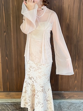 「CLEA（クレア）のアイテム（キャミソール）」を使った、和花さん（レディース・155cm）の春コーディネート