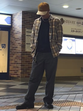 「アイテム（チノパンツ）」を使った、RAYZOらいぞーさん（メンズ・175cm）の秋コーディネート