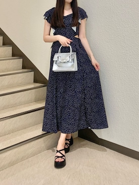 「ドットワンピ」｜NAMIさん（レディース・163cm）の春コーディネート