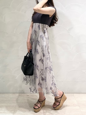 「MERCURYDUO（マーキュリーデュオ）のアイテム（トートバッグ）」を使った、NAMIさん（レディース・163cm）の夏コーディネート