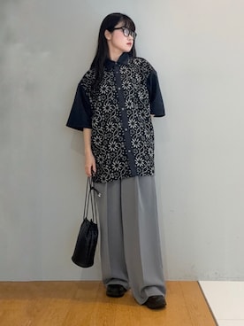 「tk.TAKEO KIKUCHI（ティーケータケオキクチ）のアイテム（パンツ）」を使った、madokaさん（レディース・159cm）の春コーディネート