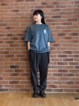 「tk.TAKEO KIKUCHI（ティーケータケオキクチ）のアイテム（パンツ）」を使った、madokaさん（レディース・159cm）の夏コーディネート