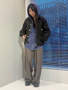 「tk.TAKEO KIKUCHI（ティーケータケオキクチ）のアイテム（ジャケット/アウター）」を使った、madokaさん（レディース・159cm）の春コーディネート