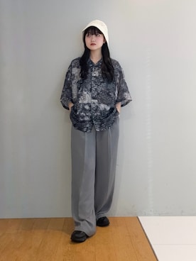 「アイテム（帽子）」を使った、madokaさん（レディース・160cm）の春コーディネート