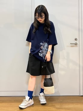 「tk.TAKEO KIKUCHI（ティーケータケオキクチ）のアイテム（パンツ）」を使った、madokaさん（レディース・159cm）の春コーディネート