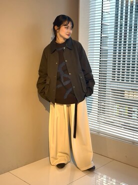 「tk.TAKEO KIKUCHI（ティーケータケオキクチ）のアイテム（ジャケット/アウター）」を使った、madokaさん（レディース・159cm）の秋コーディネート