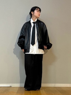 「tk.TAKEO KIKUCHI（ティーケータケオキクチ）のアイテム（ジャケット/アウター）」を使った、madokaさん（レディース・159cm）の秋コーディネート