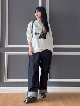 「tk.TAKEO KIKUCHI（ティーケータケオキクチ）のアイテム（パンツ）」を使った、madokaさん（レディース・159cm）の夏コーディネート