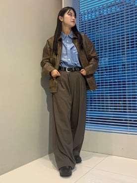 「tk.TAKEO KIKUCHI（ティーケータケオキクチ）のアイテム（ジャケット/アウター）」を使った、madokaさん（レディース・159cm）の春コーディネート