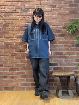 「tk.TAKEO KIKUCHI（ティーケータケオキクチ）のアイテム（パンツ）」を使った、madokaさん（レディース・159cm）の春コーディネート